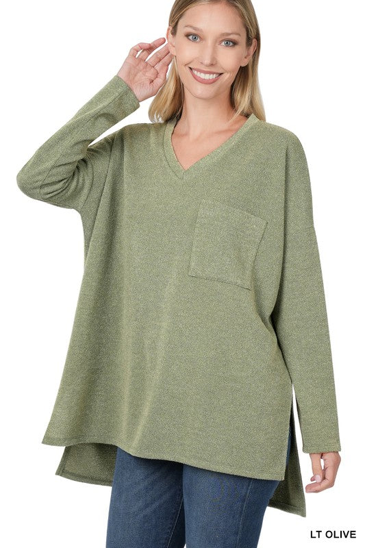 V-Neck Jacquard Sweater-Boutique Items. - Boutique Apparel - Ladies - Top It Off - Sweaters-Podos Boutique, a Women's Fashion Boutique Located in Calera, AL