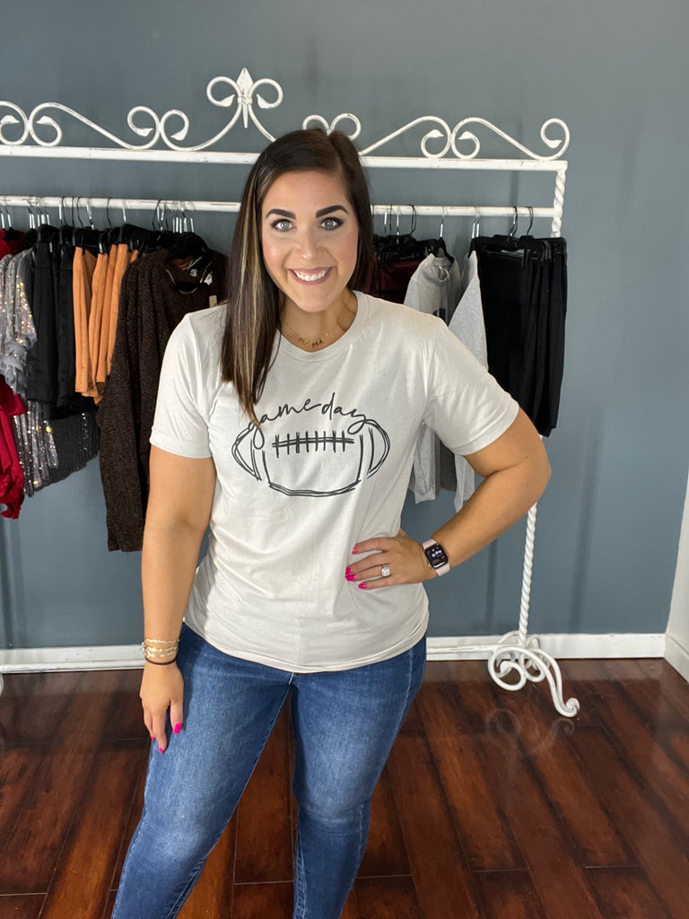 GameDayFootball'22-Boutique Items. - Boutique Apparel - Ladies - Top It Off - Graphic Tee's-Podos Boutique, a Women's Fashion Boutique Located in Calera, AL