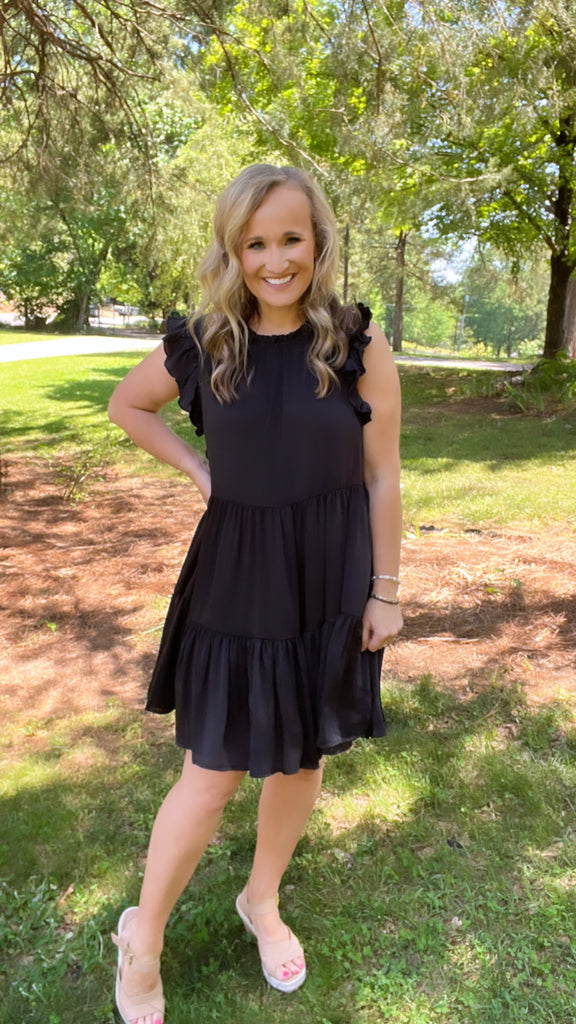 Ruffle Tiered Dress w/ Pocket-Boutique Items. - Boutique Apparel - Ladies - Dress It Up - Short-Podos Boutique, a Women's Fashion Boutique Located in Calera, AL