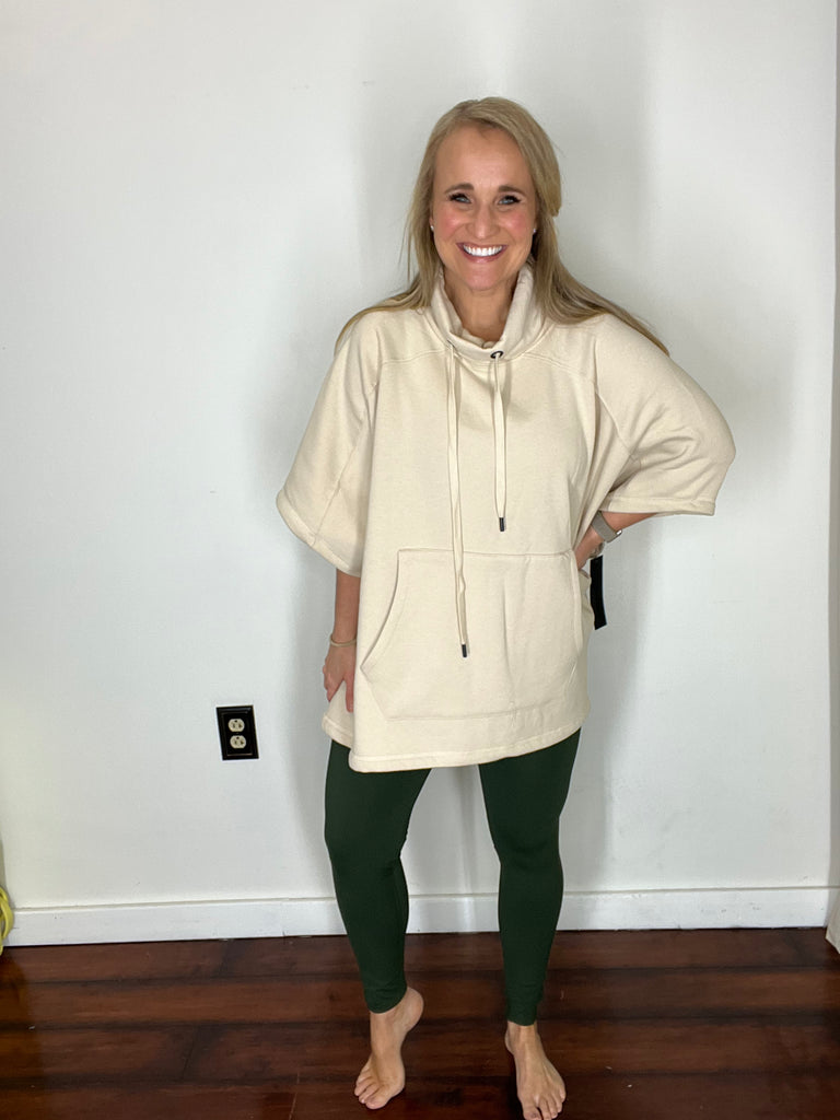 High Neck Cape Pullover-Boutique Items. - Boutique Apparel - Ladies - Top It Off - Fashion Tops-Podos Boutique, a Women's Fashion Boutique Located in Calera, AL
