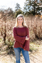 Kinley Round Neck Sweater-Sweaters-Podos Boutique, a Women's Fashion Boutique Located in Calera, AL