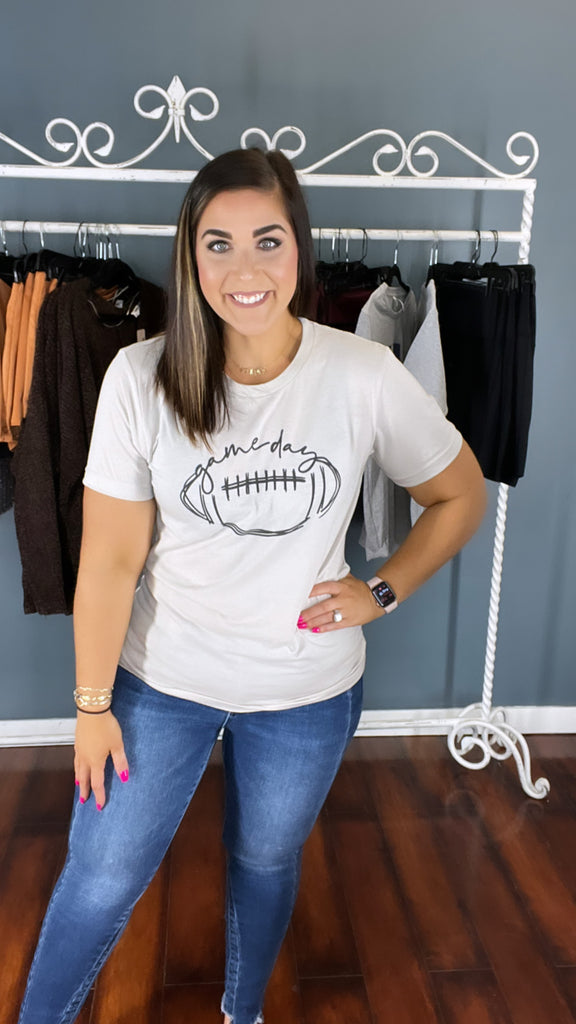 GameDayFootball'22-Boutique Items. - Boutique Apparel - Ladies - Top It Off - Graphic Tee's-Podos Boutique, a Women's Fashion Boutique Located in Calera, AL