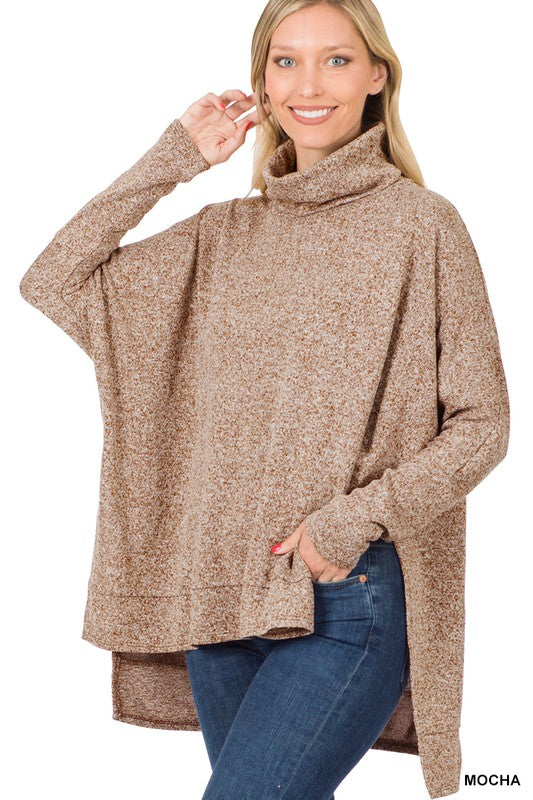 Cowl Neck Oversize Sweater-Boutique Items. - Boutique Apparel - Ladies - Top It Off - Sweaters-Podos Boutique, a Women's Fashion Boutique Located in Calera, AL