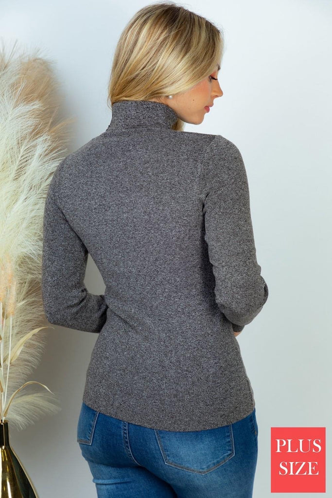 Wide Keyhole Turtleneck-Sweaters-Podos Boutique, a Women's Fashion Boutique Located in Calera, AL