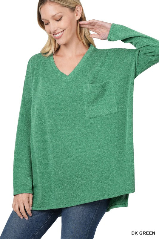 V-Neck Jacquard Sweater-Boutique Items. - Boutique Apparel - Ladies - Top It Off - Sweaters-Podos Boutique, a Women's Fashion Boutique Located in Calera, AL