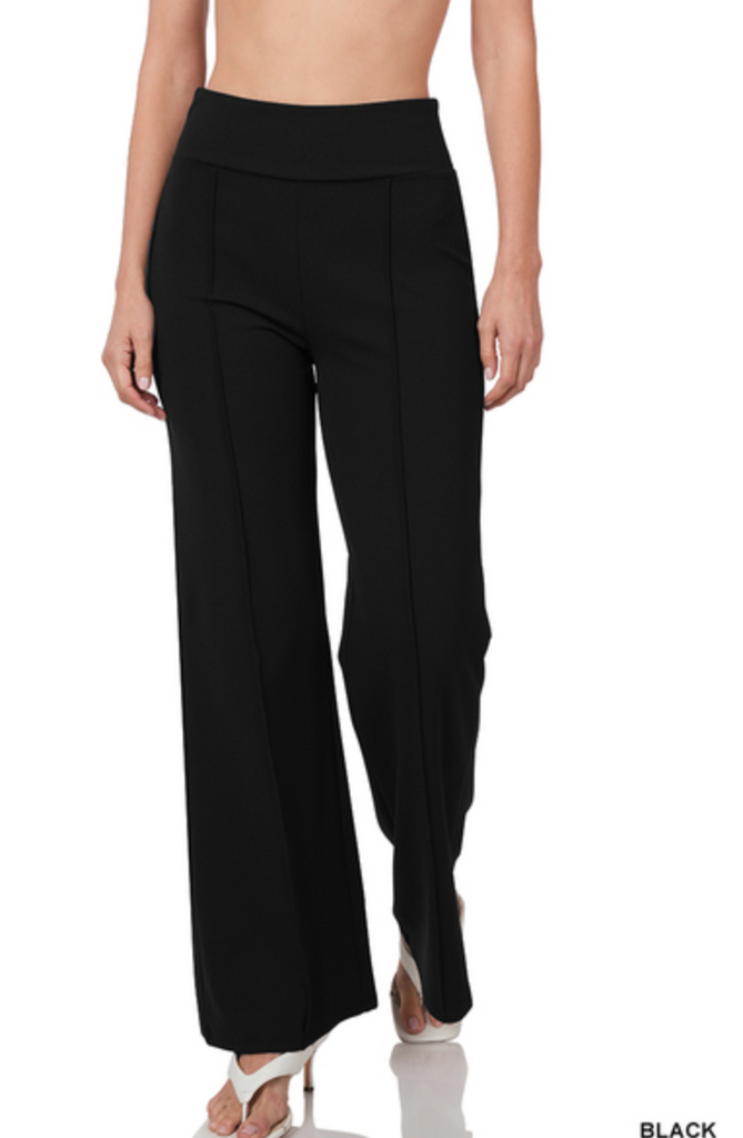 High Waist Knit Wide Leg Pant-Boutique Items. - Boutique Apparel - Ladies - Below the Belt - Pants-Podos Boutique, a Women's Fashion Boutique Located in Calera, AL