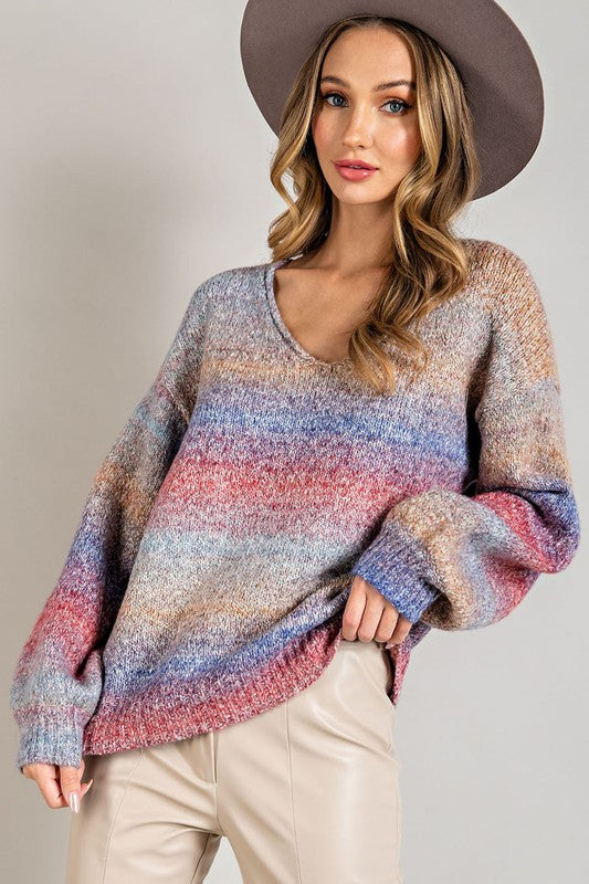Ombre Sweater-Boutique Items. - Boutique Apparel - Ladies - Top It Off - Sweaters-Podos Boutique, a Women's Fashion Boutique Located in Calera, AL