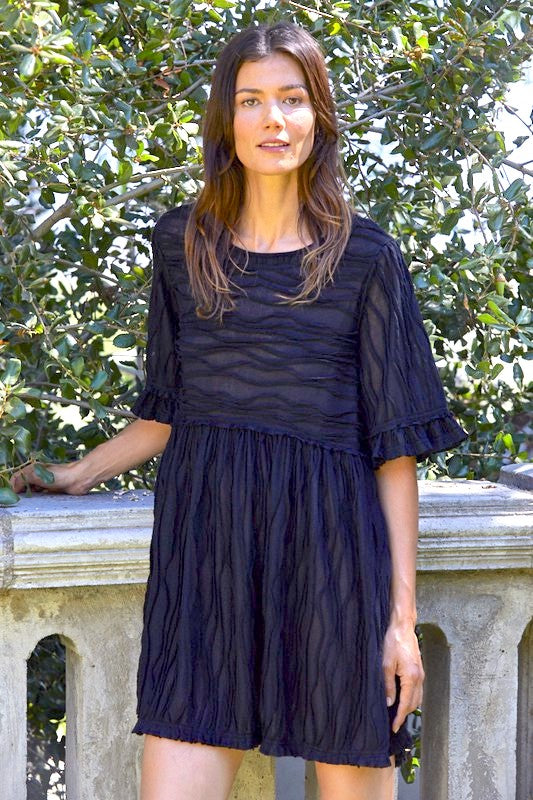 Dorsey Textured Tunic Dress-Boutique Items. - Boutique Apparel - Ladies - Dress It Up - Short-Podos Boutique, a Women's Fashion Boutique Located in Calera, AL