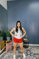 Fold Over Waist Running Shorts-Podos Boutique, a Women's Fashion Boutique Located in Calera, AL