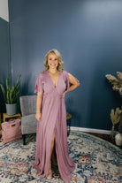 Crinkle Wrap Maxi Dress-Maxi Dresses-Podos Boutique, a Women's Fashion Boutique Located in Calera, AL