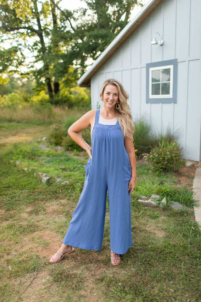 Wide Leg Jumpsuit-Boutique Items. - Boutique Apparel - Ladies - RomperJumpsuit-Podos Boutique, a Women's Fashion Boutique Located in Calera, AL