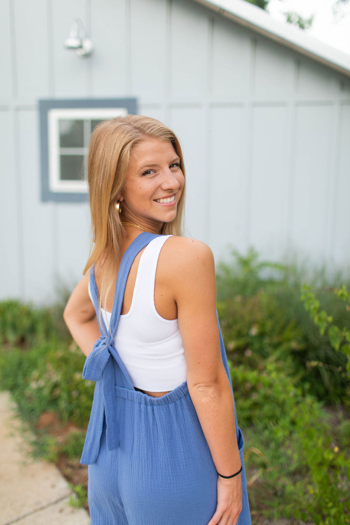 Wide Leg Jumpsuit-Boutique Items. - Boutique Apparel - Ladies - RomperJumpsuit-Podos Boutique, a Women's Fashion Boutique Located in Calera, AL