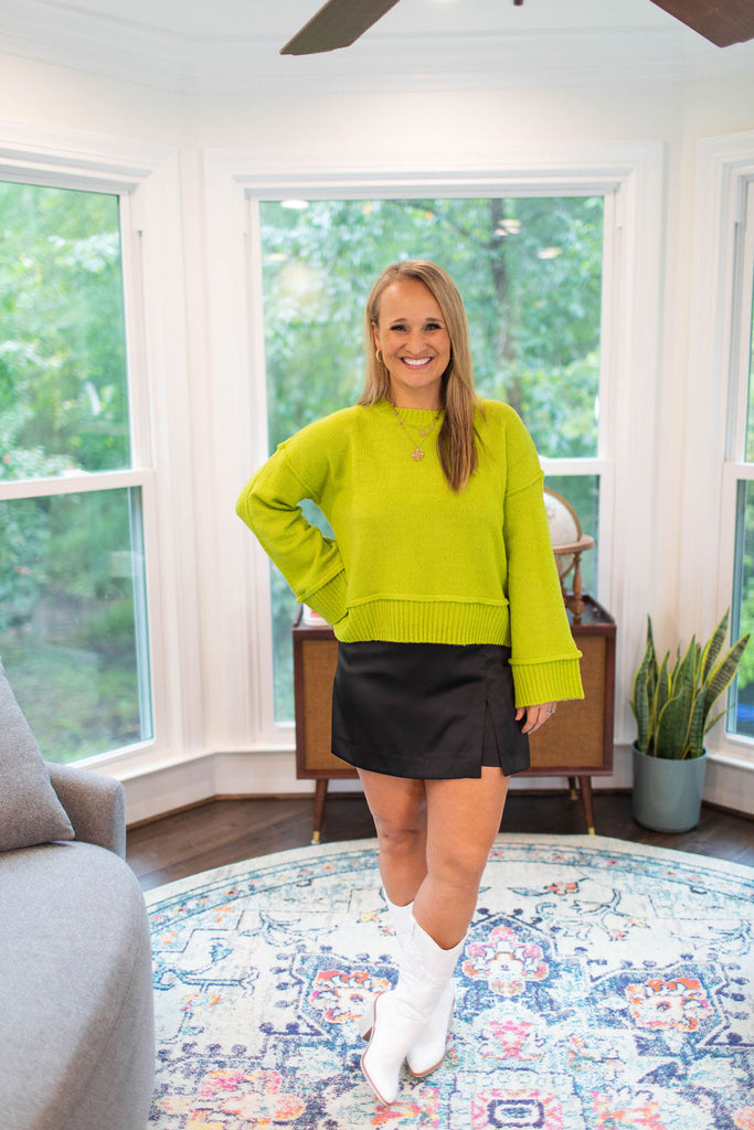 Slit Hem Skort-Boutique Items. - Boutique Apparel - Ladies - Below the Belt - Shorts-Podos Boutique, a Women's Fashion Boutique Located in Calera, AL