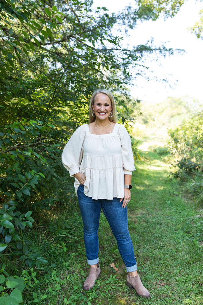 Babydoll Tunic Top-Boutique Items. - Boutique Apparel - Ladies - Top It Off - Fashion Tops-Podos Boutique, a Women's Fashion Boutique Located in Calera, AL
